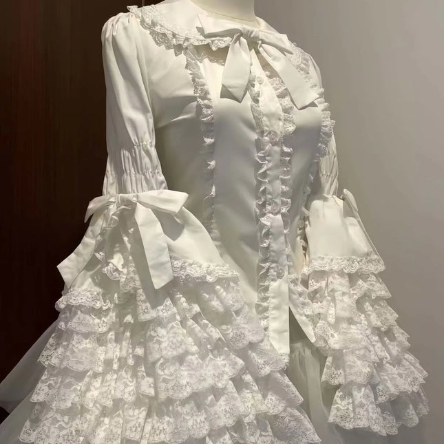 Lace Doll-Style Lolita Princess Sleeve Shirt, Long-Sleeved Versatile Top for Summer, Cute Lolita Inner - product image 6
