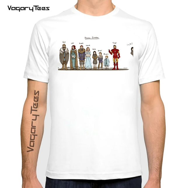 Neues Haus Stark Druck Casual Lustiges T-Shirt Sommer Herren Kurzarm T-Shirt Männer Lustiges Grafik T-Shirt