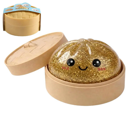 Halloween Ghost DumplingsToy Soft Slow Resilience Squishy Toy Fidget with Steamer Steamed Stuffed Bun Squishy Pinch Le