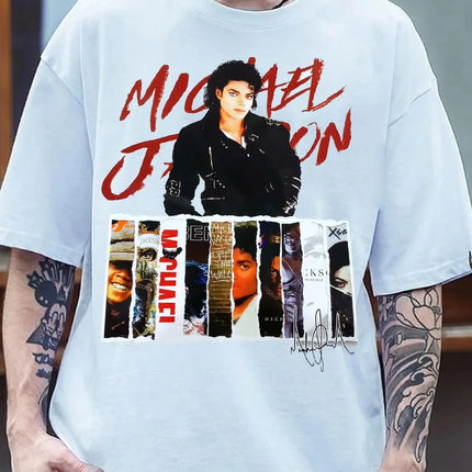 2026 Michael Jackson Graphic Tshirt Mens Womens Cotton Tees Ummer Casual Short Sleeve Round Neck Clothing Loose Tops Trend