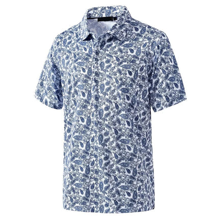 Flower Tree Leaf 3D Printed Casual Polo Shirt For Men Hawaii Vacations Oversized Short Sleeves T-shirt Summer Trend Lapel Tops