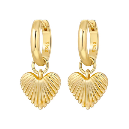 Original 2026 S925 Sterling Silver Zircon 18K Gold Lining Vintage Hoop Earrings for Women Birthday Party Wedding Gift Jewellery