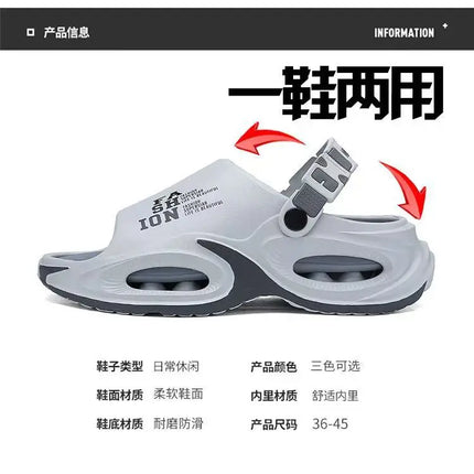 Light luxury and soft men's sandals 2026 new thick-soled anti-skid outdoor driving two wear beach shoes