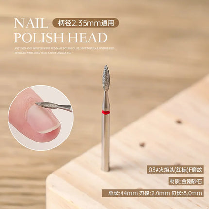 KANIU 1PCS Tungsten Steel Nail Drill Bits Hand Care Nail Removal Buffing Head For Nail Removal Shaping And Filing In Nail Salons