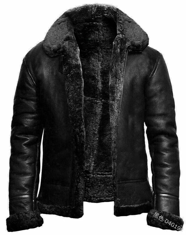 Chaquetas cálidas de otoño invierno para hombre, abrigos gruesos de felpa de gamuza, cuello de piel vintage casual, ropa de lujo para hombre, chaquetas de calidad