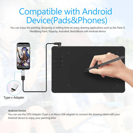 2026 Graphics Drawing Tablet Ultra-thin Art Creation Sketch Digital Tablet with Battery-free Stylus 16384 Levels Pressure