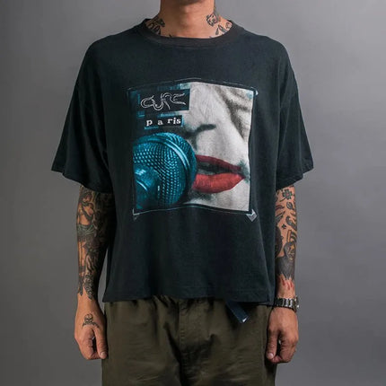 The Cure Band Vintage American Rock Loose and Casual Printed Men's and Women's Short-sleeved T-shirt Tshirt