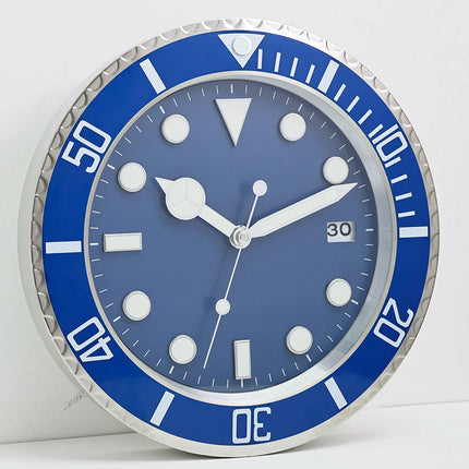 34cm Luxury Creative Wall Clock Modern Metal Design Art Wall Clock Home Large Digital Luminescent Bedroom Decoration Clock