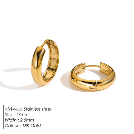 EManco Stainless Steel Ear Hoop Earrings Women Earrings Men Punk Hiphop Gift Fashion Jewelry Piercing Accessories