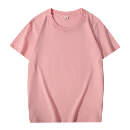 100% Cotton T-shirt Custom Logo High Quality Comfortable Short Sleeve Tops Print Pattern Company Team Clothes Embroidery Design
