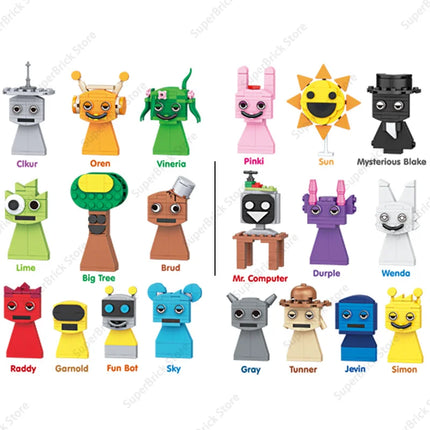 Hot Sprunki Building Blocks Toys Sets Classic Game Cartoon Doll 18 Figures Model Bricks Children's toys Holiday Birthday Gifts