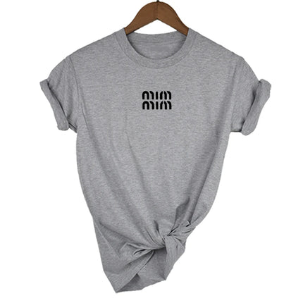 T-Shirt for Short Sleeve Summer Print Top Trend Tee Round Neck Clothes