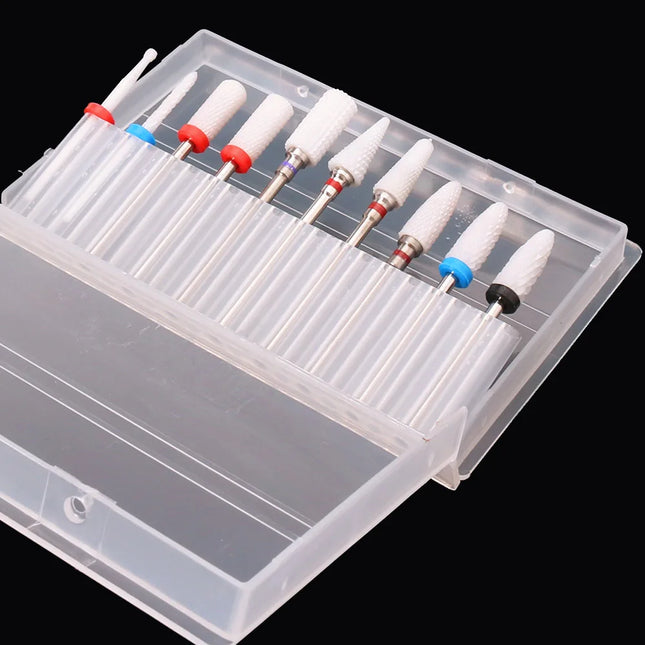 10pcs Ceramic Nail Drill Bit-3/32 Nail Drill Bits for Acrylic Nails, Professional Electric Nail Drill - product image 2