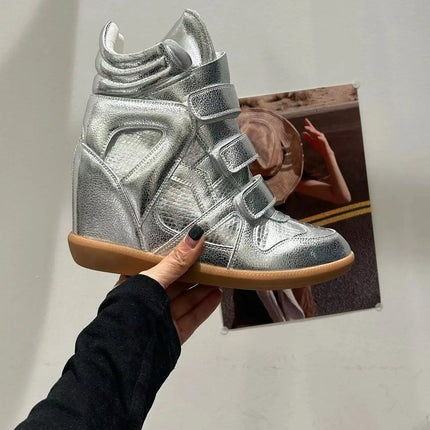 2026New Women's Shoes 7cm Inner Height-increasing Sport Shoes Fashion High-top Casual Shoes Women's Sneakers Zapatillas De Mujer