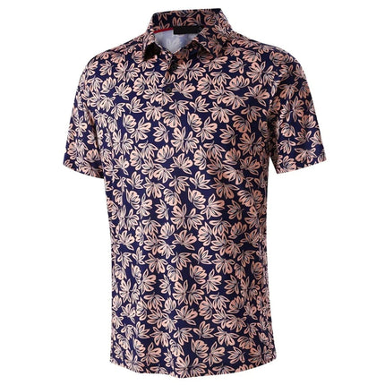 Flower Tree Leaf 3D Printed Casual Polo Shirt For Men Hawaii Vacations Oversized Short Sleeves T-shirt Summer Trend Lapel Tops