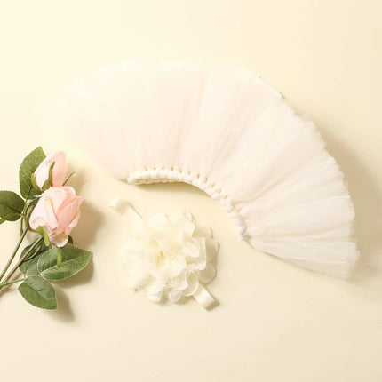 Cute Princess Newborn Outfit Infant Suit Headband Set Tutu Skirt Baby Girl Summer Dress Costume Photography Props Accessories-HD