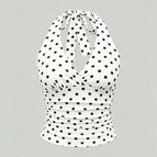 Polka dot white / L
