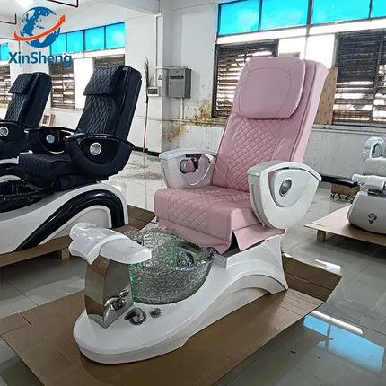 XinSheng Foot Bath Nail Chair Pedicure Chairs with Electric Back Massage Salon SPA Foot Massage Manicure Furniture Sofa Material