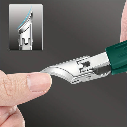 Thick Ingrown Nails Heavy Duty Stainless Steel Trimmer Safety Soft Grip Ultra Sharp 25 Degree Angled Blade Seniors - product