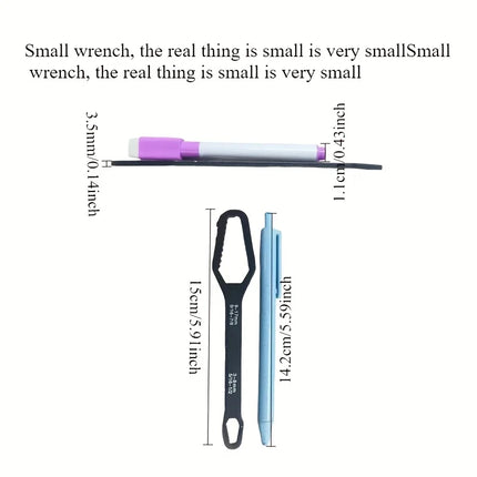 1pc Universal Double Ended Wrench, Self-Tightening 3-17mm Screw Nuts Repair Wrench, Double-Headed Ratchet Spanner, Adjustable