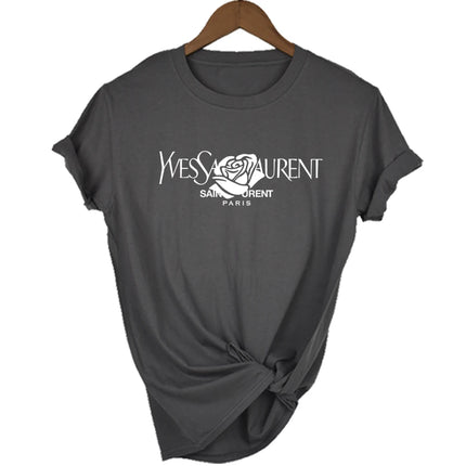 Luxury brand Brand Alphabet Printed Crew Neck Clothing Short Sleeve T-Shirt Trend Summer