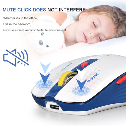 LT-T19 Ergonomic Rechargeable Gaming Mouse USB 2.4G Wireless RGB Light Desktop PC Computers Notebook Laptop Mice - product im