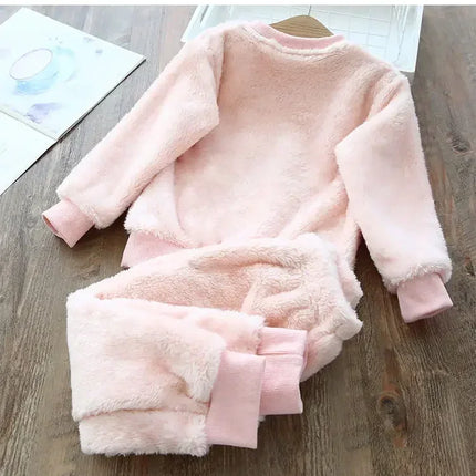Children's Pajama Sets Bear Tops + Pants 2Pcs Kids Pajamas Winter Girl Clothing Sets 2 To 6Years Children Clothes Boys Sleepwear