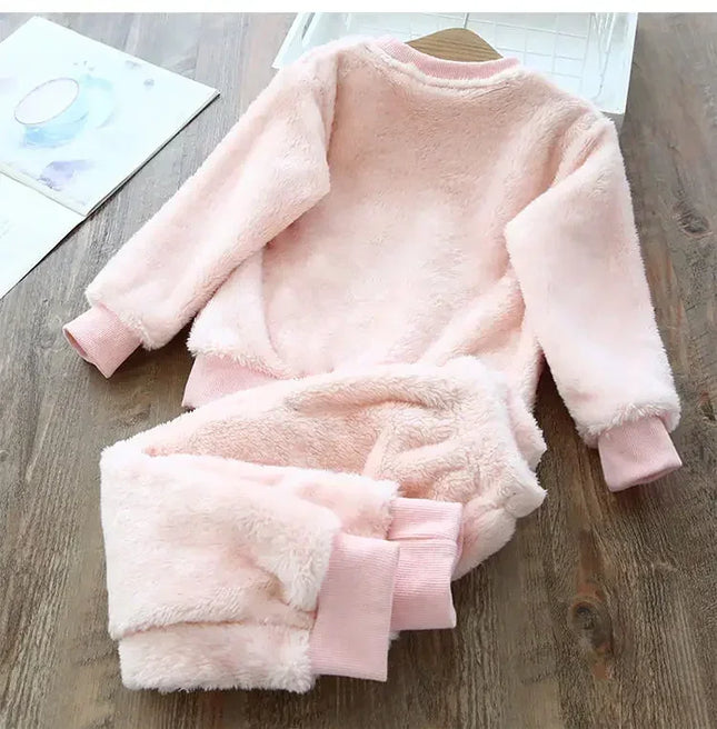 Kinder Schlafanzug Sets Bär Oberteile + Hosen 2tlg. Kinder Pyjama Winter Mädchen Bekleidungssets 2 bis 6 Jahre Kinder Kleidung Jungen Schlafkleidung