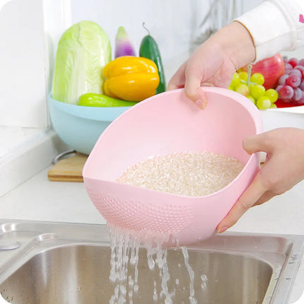 Rice Washing Filter Beans Strainer Basket Colander Plastic Sieve Fruit Vegetable Bowl Drainer Cleaning Tools Home Kitchen Tools