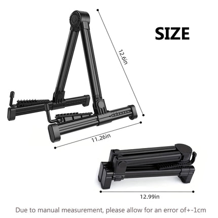 Miwayer Foldable Guitar Stand – Lightweight A-Frame, Adjustable Arm Width, for Acoustic/Electric Guitar, Ukulele, Banjo