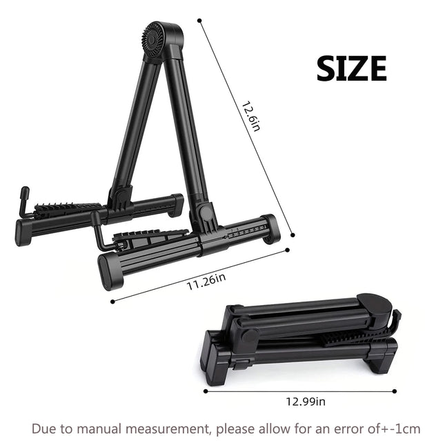Miwayer Foldable Guitar Stand – Lightweight A-Frame, Adjustable Arm Width, for Acoustic/Electric Guitar, Ukulele, Banjo