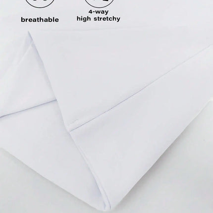 Women's White Solid Round Neck Short Sleeve Fitted T-Shirt for Summer Casual Wear