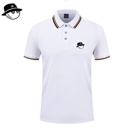Men Summer Fashion Slim Fit Sport Short Sleeve 100% Polyester Polo Shirt Fake Pocket Decoration Casual Sport Golf Polo Shirt