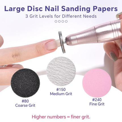 Dead Skin Replaceable Sanding Paper Set for Manicure Pedicure With Metal Disc Nail Drill Bit Calluses Removal Foot Care Tool Acc