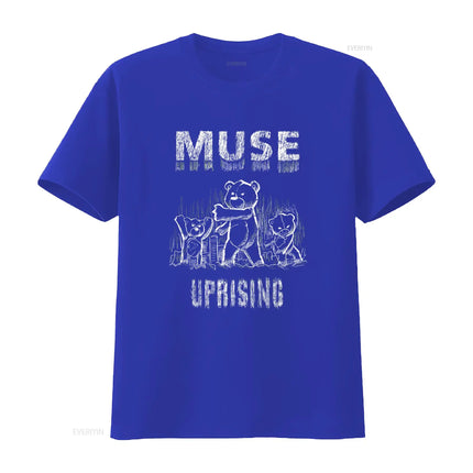 Best Seller Muse Uprising Bear Design Cotton T Shirt Merch for American Style vintage Washed Unisex streetwear homme graphic
