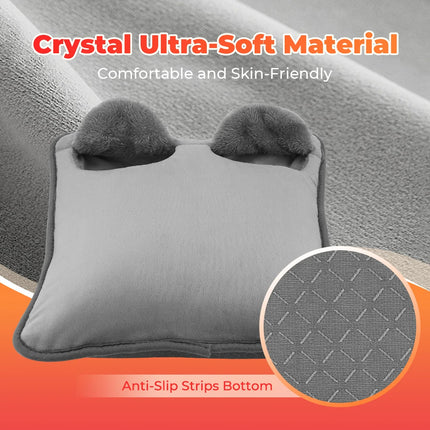 Electric Foot Heating Pad Household Foot Warmer with 4 Heat Levels & 4 Timers Fast Heating Mat for Bed Office Use