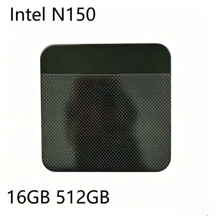 Compact Intel N150 Mini PC Multiple Configurations  NVMe SSD WiFi6 Triple 4K Silent Desktop for Home Office Media Editing