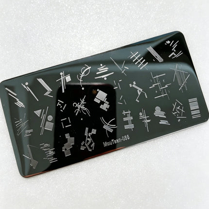 MouTeen263 Nail Stamping Plate Cursive English Word & Phrase Design Nail Art Template Romantic Letter Manicure Printing Tool
