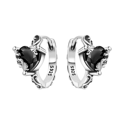 925 Sterling Silver Star Moon Heart Shape Earrings Jewelry Versatile Hoop Earrings For Women Jewelry Fine Birthday Party Gifts