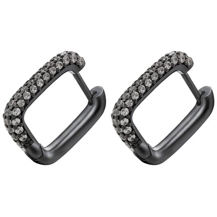 ZHUKOU Hoop earrings gold color silver color small hoop earrings crystal women rainbow earrings Fashion jewelry wholesale VE144
