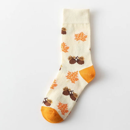 Halloween  Women's Socks Pumpkin Squirrel Cartoon Socks Versatile and Comfortable Socks