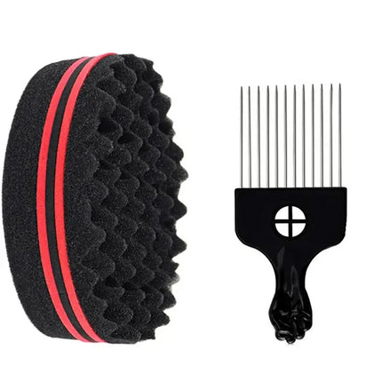Magic Twisted Hairstyle Sponge Set, Male and Female Curling Combs, African Curling Combs, Styling Tools