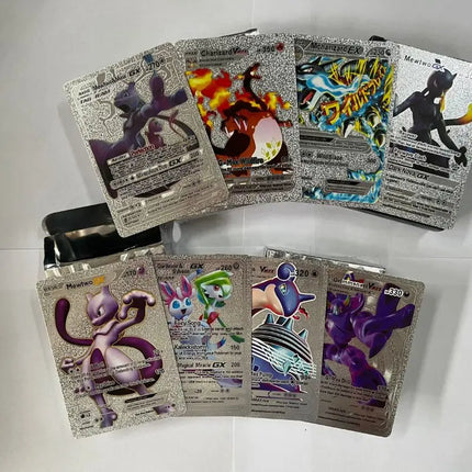 55pc English card Charizard Gold Foil Cards Golden Letters English Spanish Game Card Metalicas Vmax Gx Series Giftu