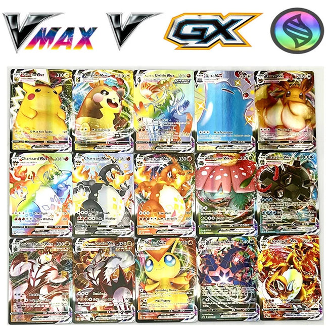 50/100 Stück Pokémon Französisch Englisch Deutsch Karten Pokémon Karten 100 Gx 100 V Max VMAX 50