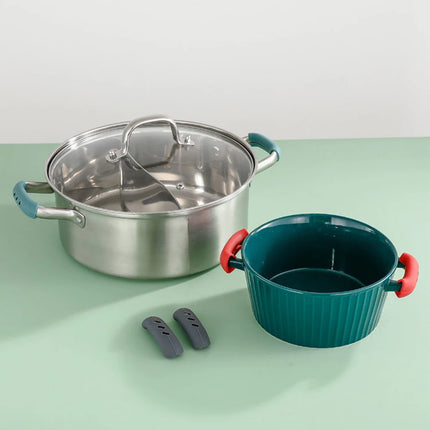 2Pcs Silicone Pan Handle Cover Heat Insulation Assist Handle Holder Grip Sleeve Kitchen Gadgets - product image from BSM MART