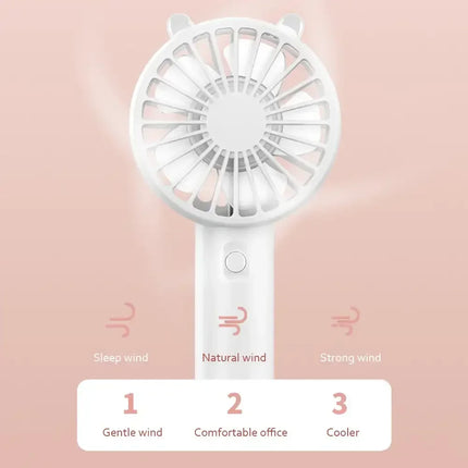 Portable Handheld Fan Small Cooling Fan USB Rechargeable Eyelash Eyelash Mute Cooler Handheld Fan Mini USB Rechargeable Desk