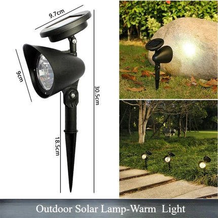 9/4 LED Solar LED Light Spotlights Outdoor IP65 Waterproof Lights Brightness Adjustable for Garden Backyard Driveway Patio Decor