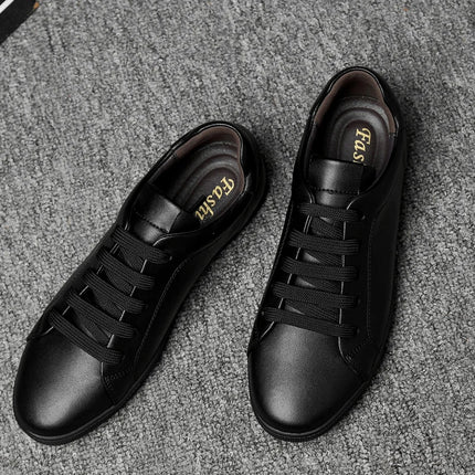 Lightweight Comfy Men Casual Footwear Genuine Leather White Shoes Youth Fashion Trend Tenis Masculino Street Style Hot Sale Flat