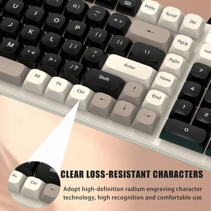 K-Snake KM100 Wired Fashion Keyboard and Mouse Set USB Laptop Office Universal Keyboard and Mouse Set - product image from BS