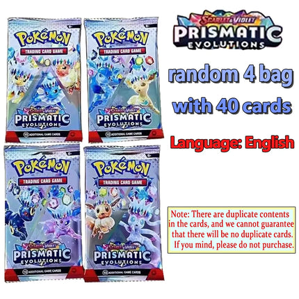 360Pcs Pokemon Destined Rivals Prismatic Black Bolt SCARLET VIOLE 151 Ultra Prism English Booster Battle Transaction Gifts